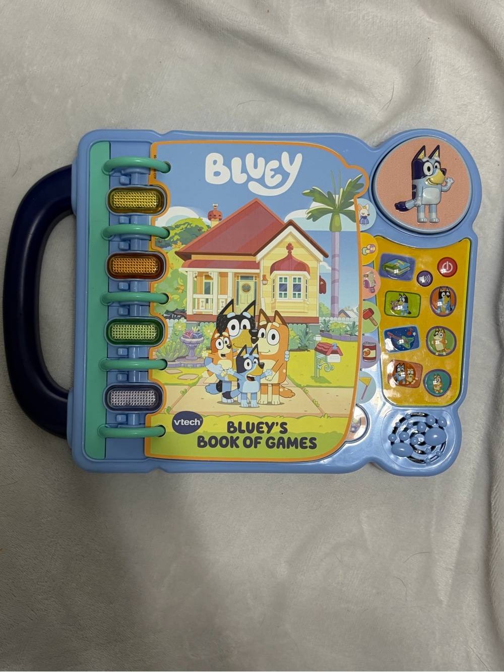 VTech Bluey Light Blue Interactive Book of Games for Kids